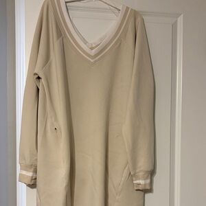 Aerie Cream V-Neck Dress